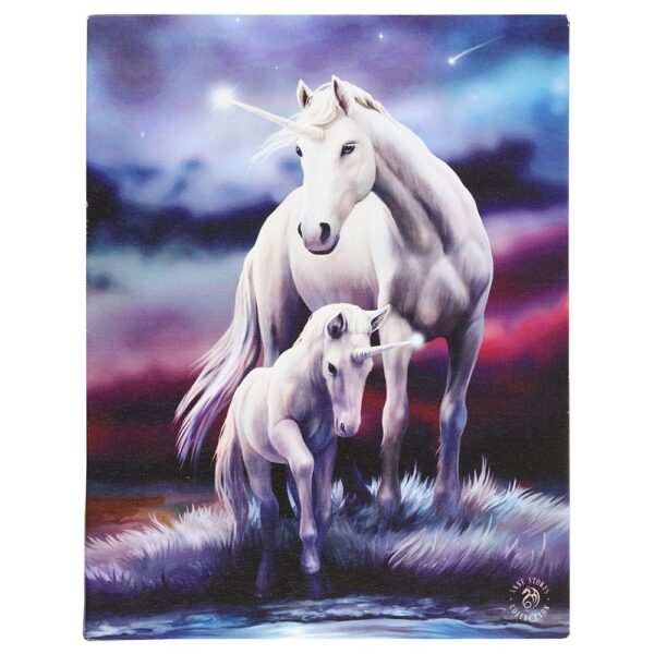 Unicorn and baby canvas