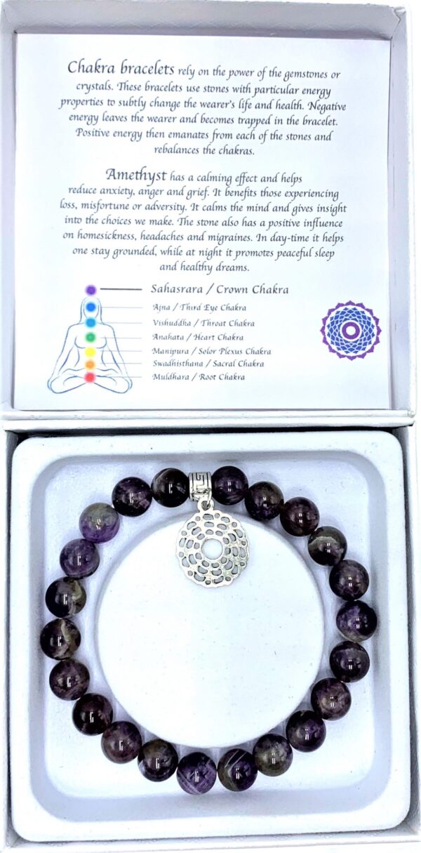 Amethyst Crown Chakra Bracelet