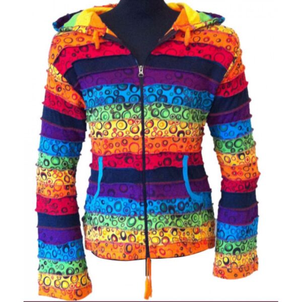 Rainbow Banded "Bubbles" Hoodie