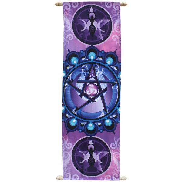 BANNER - Pentacle Print on French Crepe 36x90cm