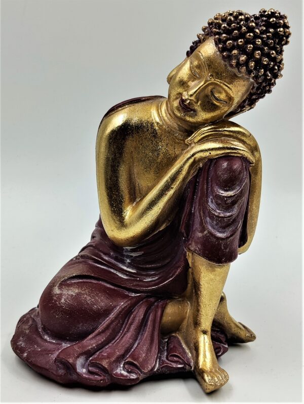 Resting Buddha Gold and Red