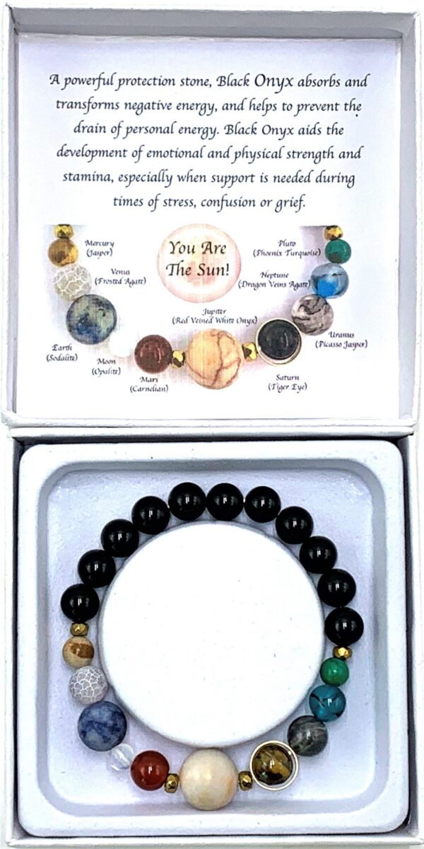 Polished Onyx Solar System Bracelet