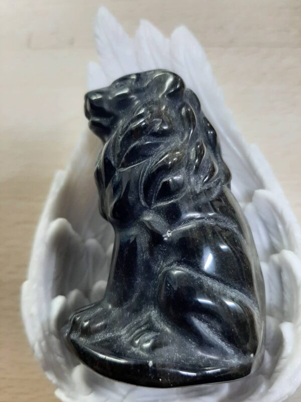 golden sheen obsidian lion