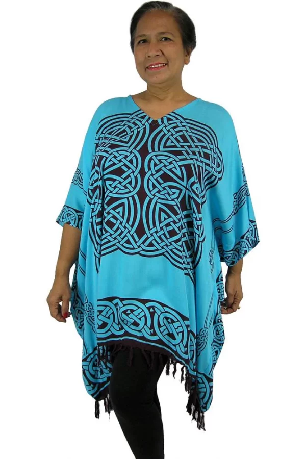 Blue celtic plus size top