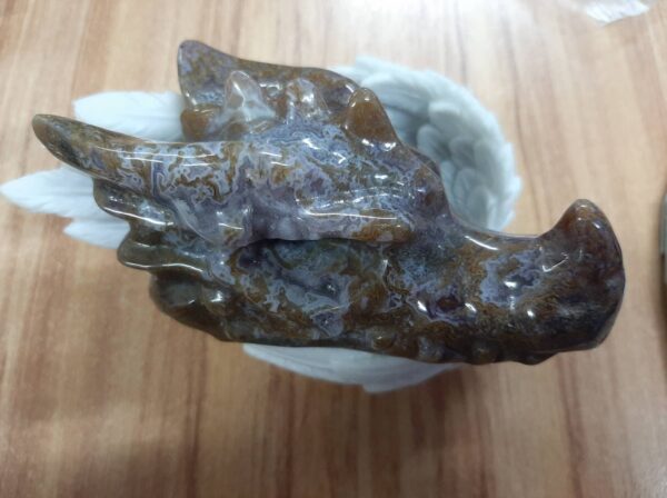 moss agate dragon head