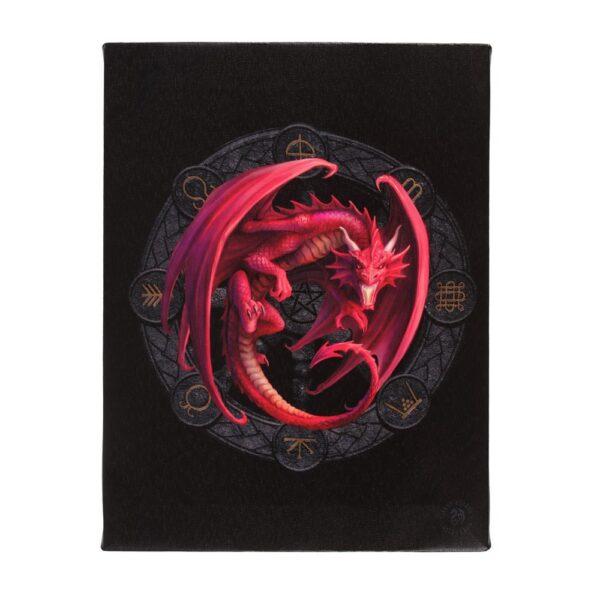 Small Lammas Dragons of the Sabbats Canvas Plaque by Anne Stokes