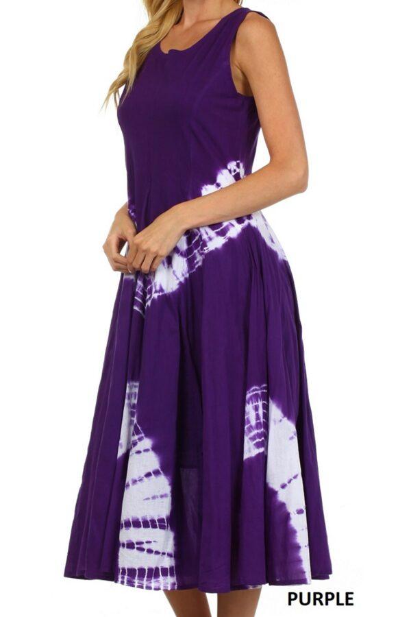 Tie Dye Two Way Dress- purple