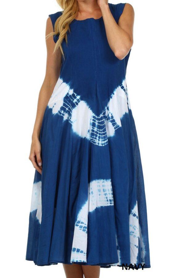 Tie Dye Two Way Dress- blue