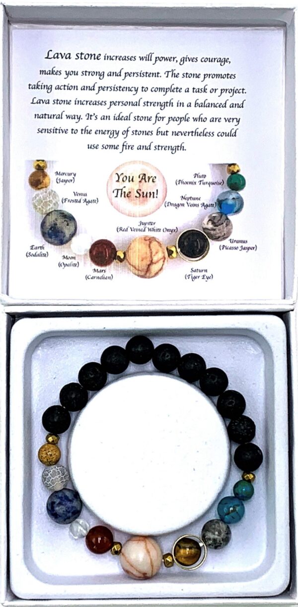 Lava Stone Solar System Bracelet