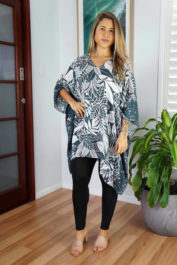 Short Tunic "Betelnut" plus size - grey