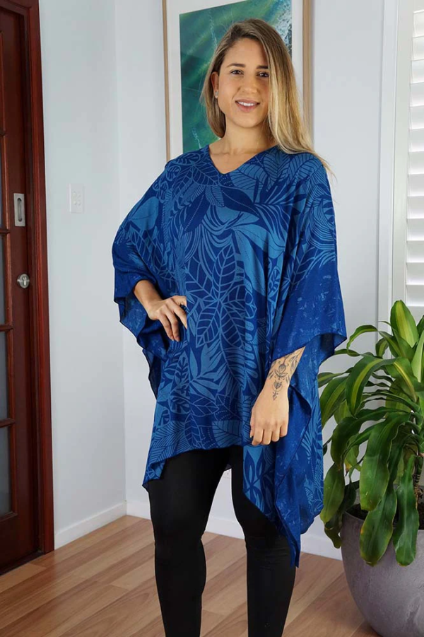 Short Tunic "Betelnut" plus size - blue