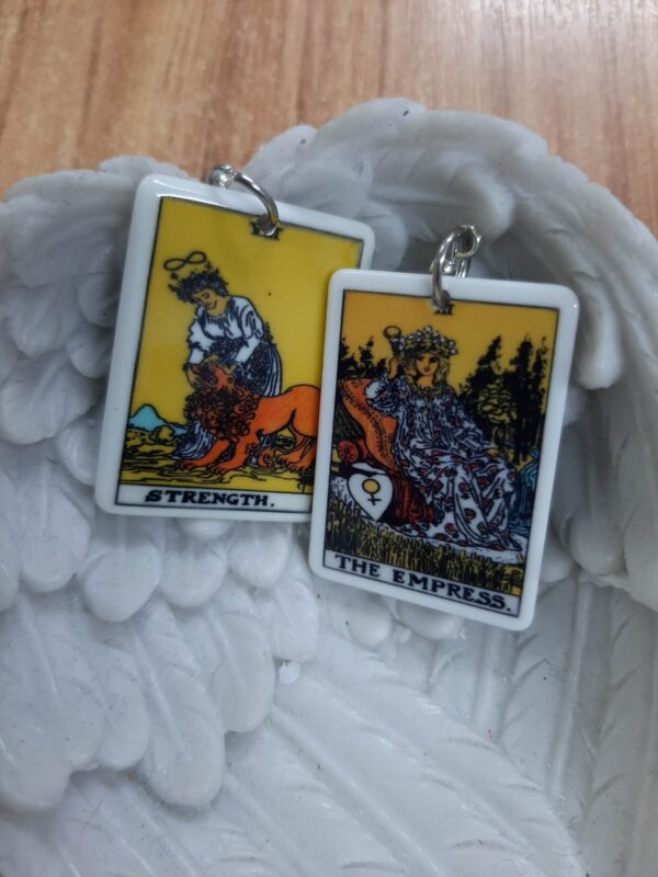 Tarot card earrings