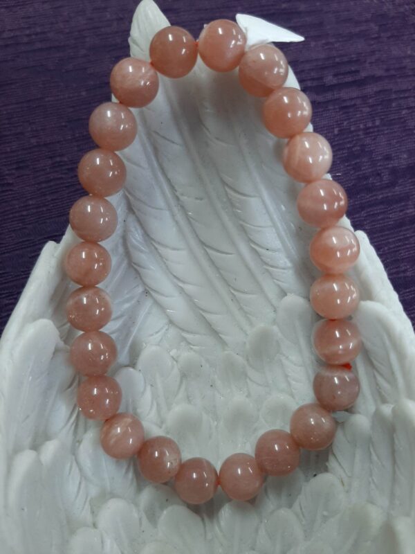 Peach moonstone bracelet