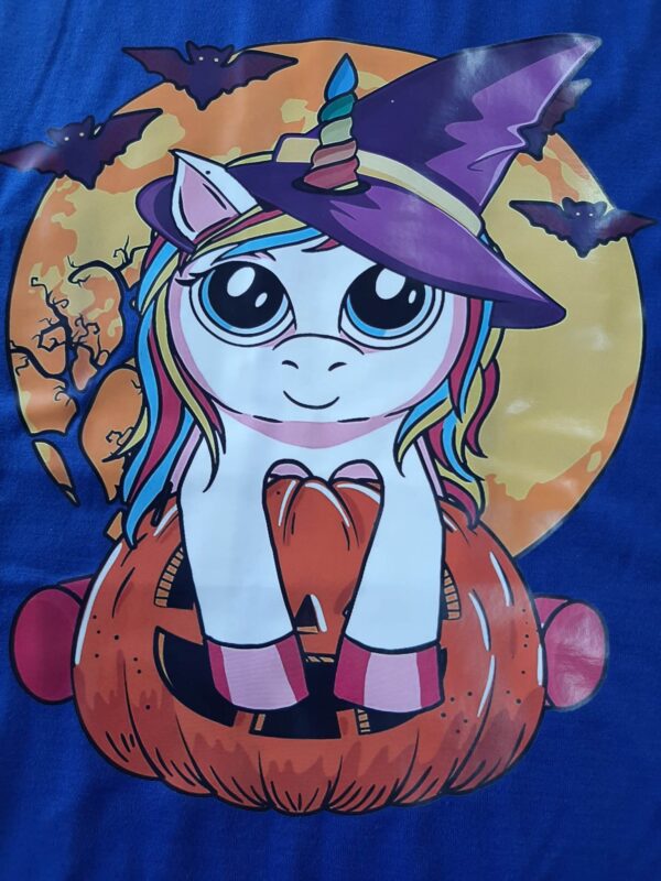 Pumpkin Unicorn - T-Shirt Blue