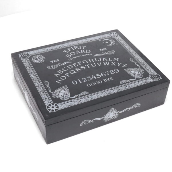 WOODEN BOX - Black and White Spirit Board 25cm x 20cm x 6cm