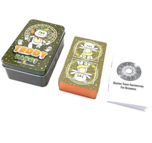 Teddy tarot cards and tin