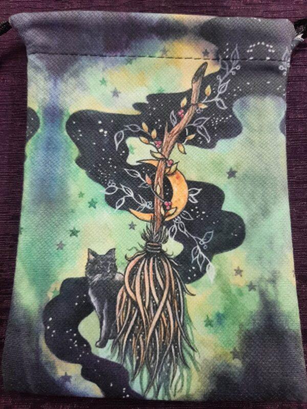 Witches broom tarot bag (bs)