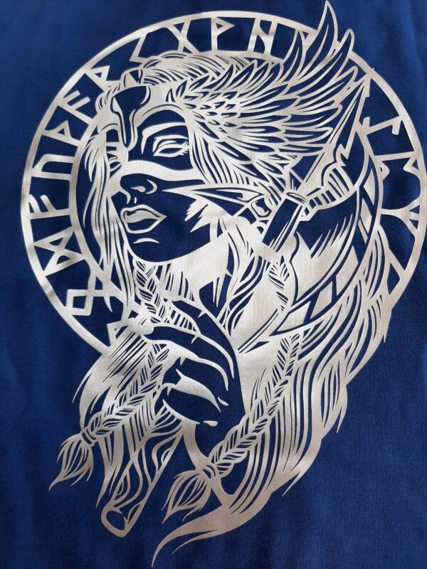 Viking Shield Maiden T-Shirt - Blue