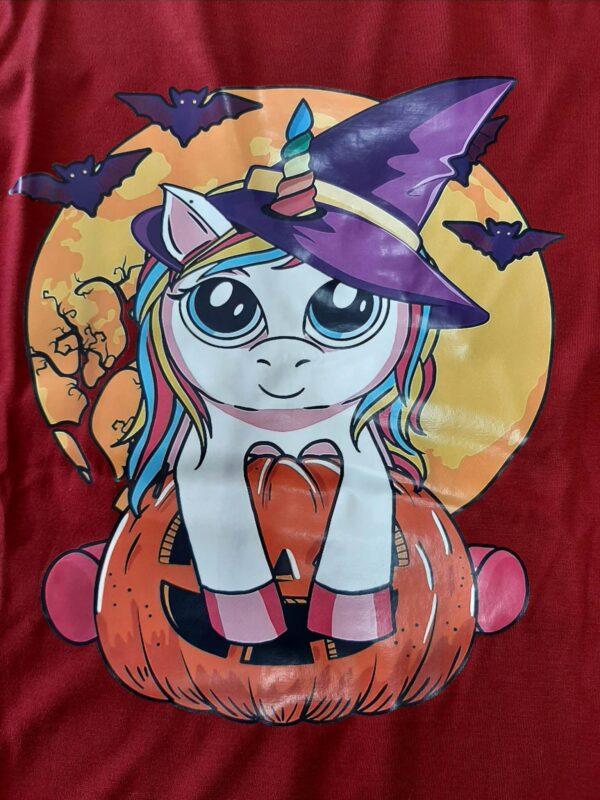 Pumpkin Unicorn - T-Shirt Maroon