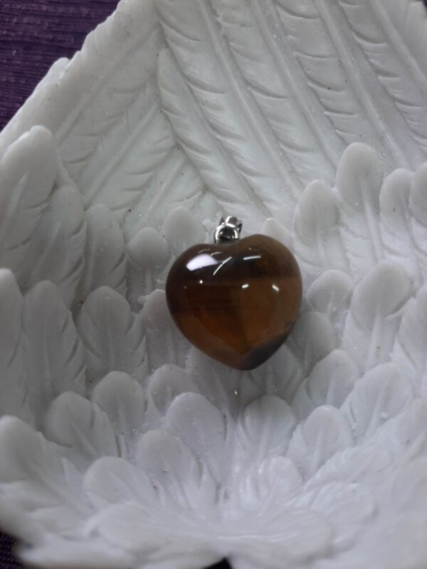 Tiger eye heart pendant (bs)