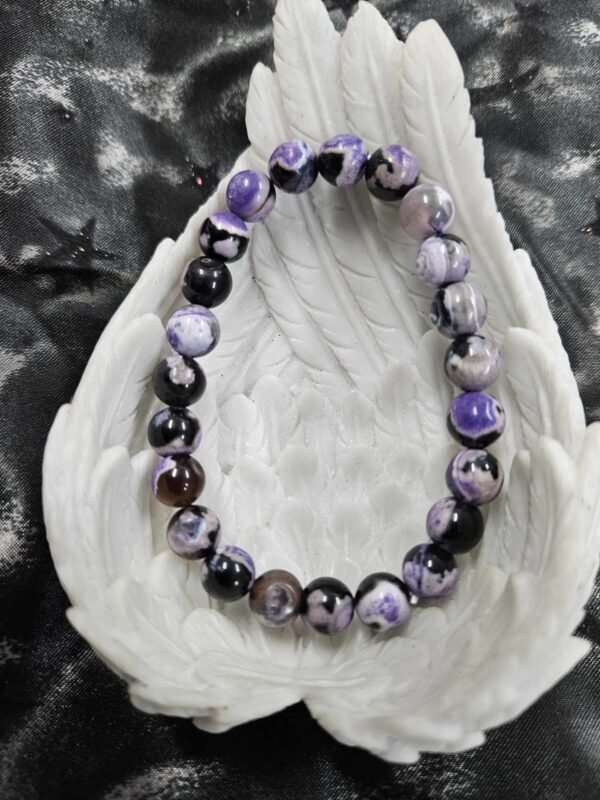 Purple orca agate bracelet (bs)