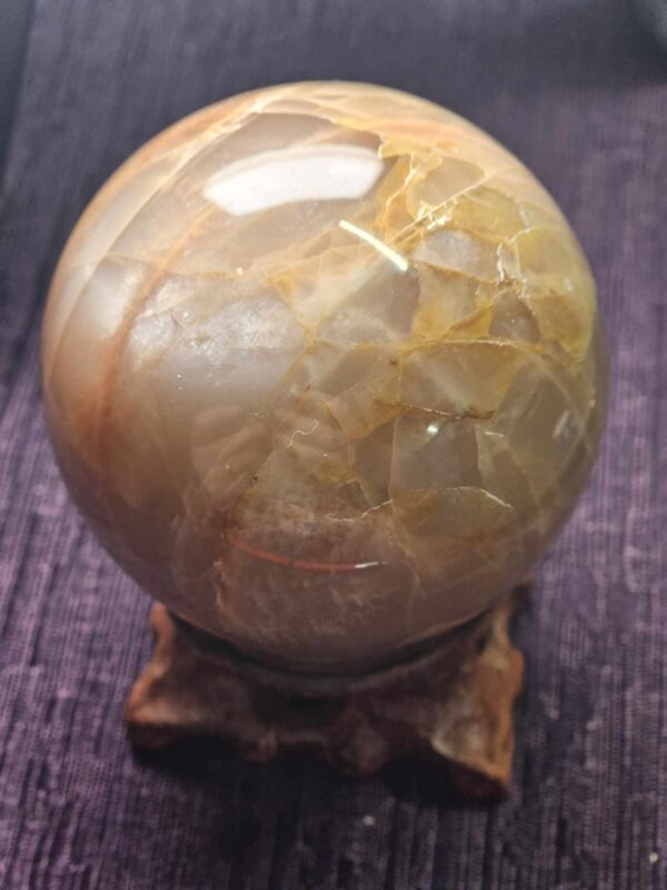 Peach moonstone sphere