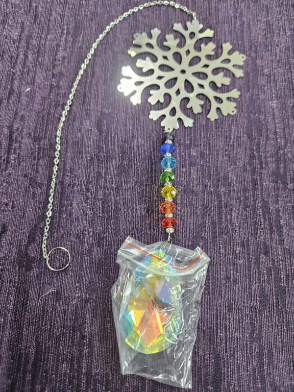 large chakra snowflake suncatcher (bs)