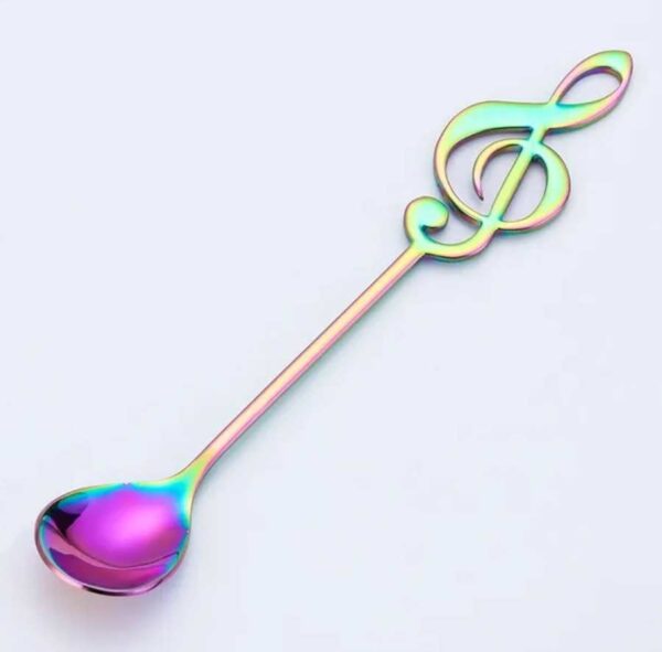 Music note spoon - rainbow (bs)