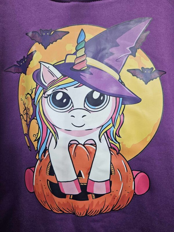 Pumpkin Unicorn Hoodie - purple (bs)