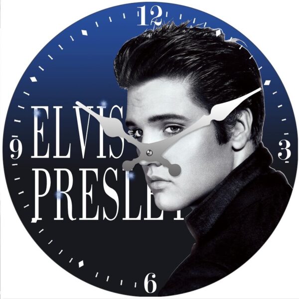 Elvis Blue 30cm clock