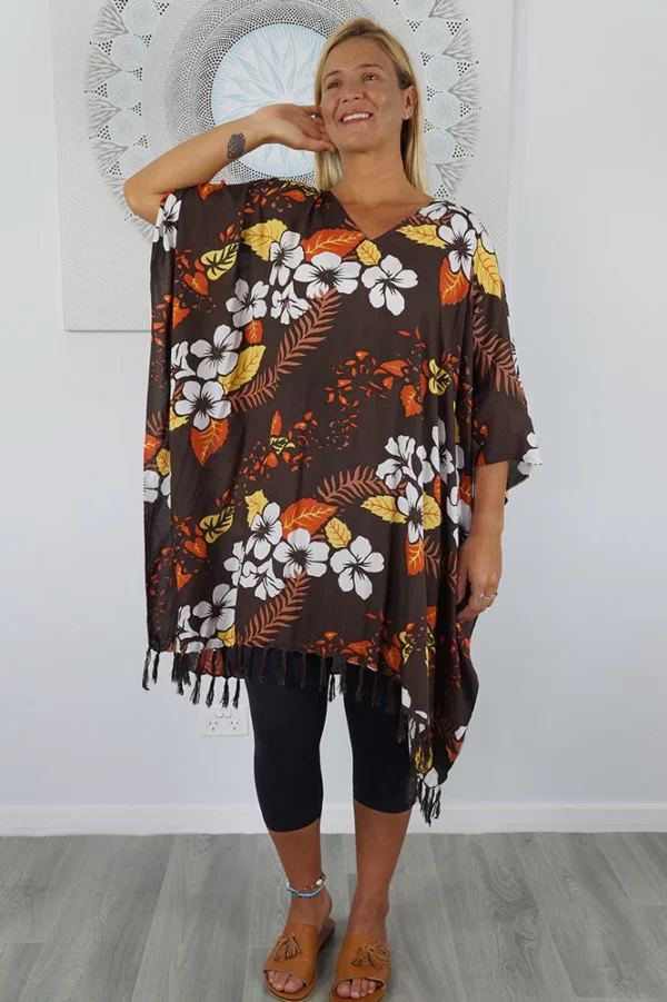 North Shore plus size top- brown