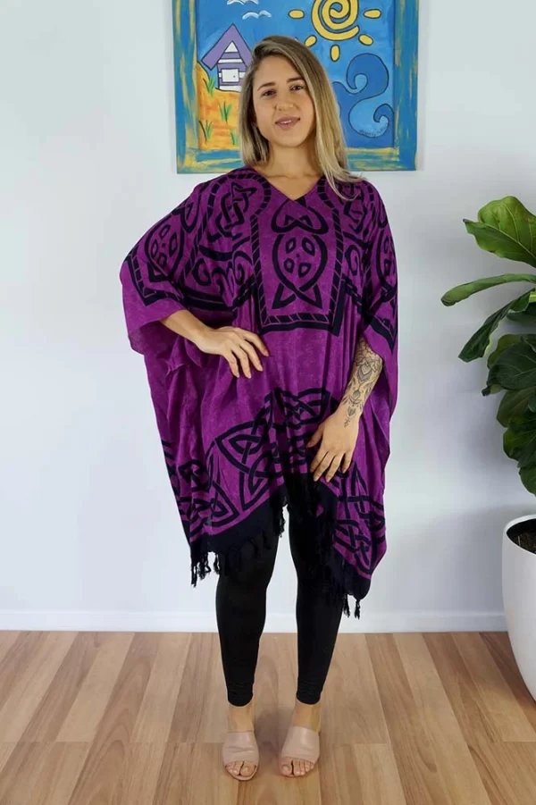 Celtic Cover Up/plus size top - purple