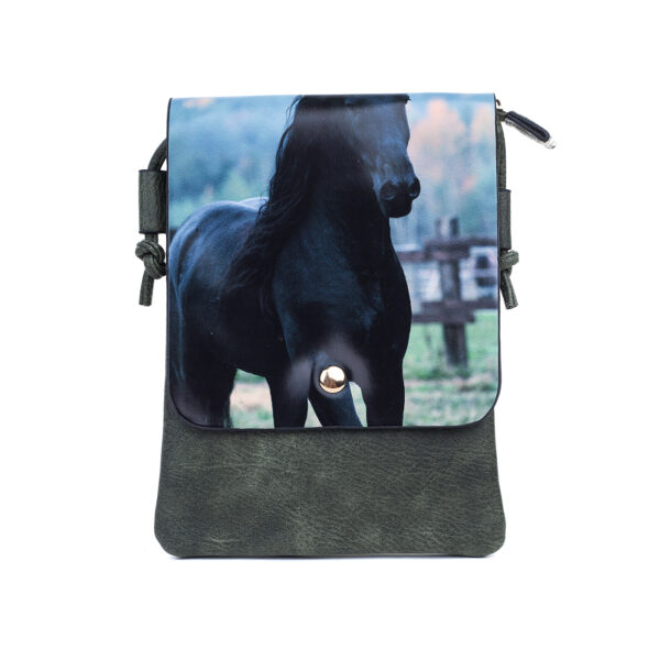 Horse side bag green/black