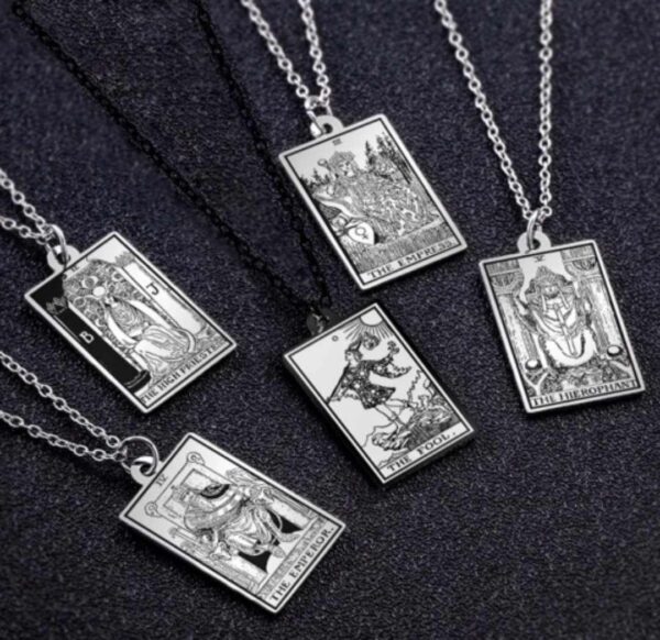 tarot card pendant on chain