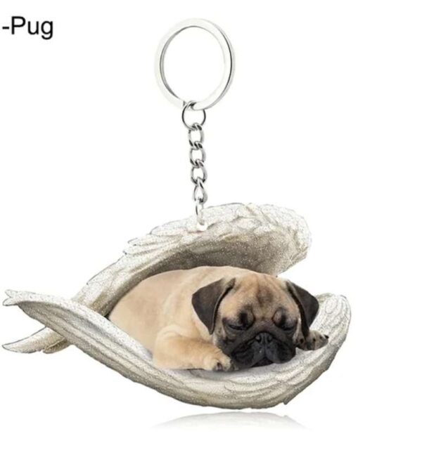 Angel keyring- pug