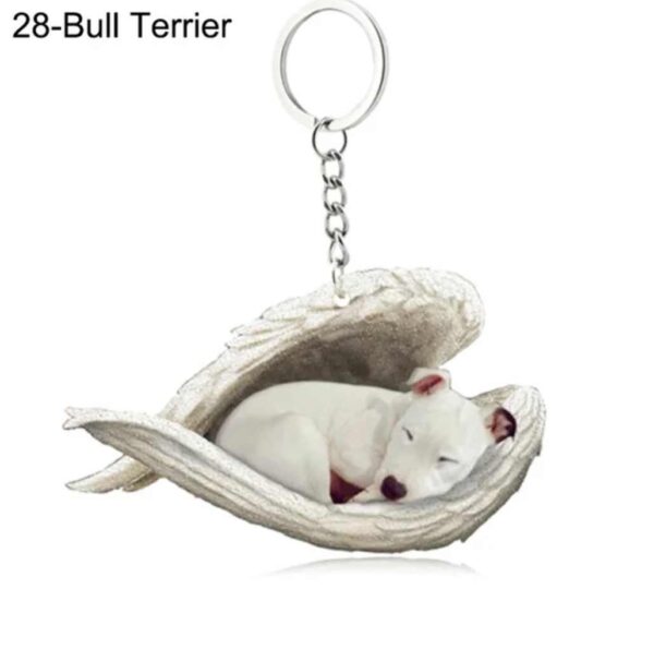 Angel keyring- bull terrier