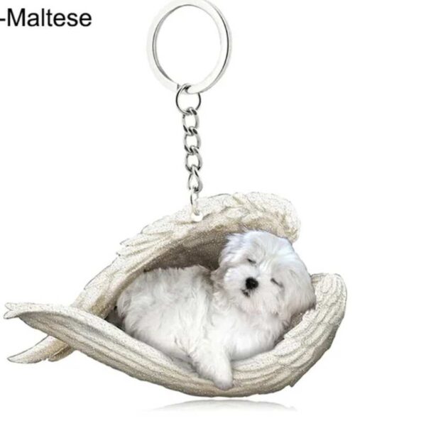 Angel keyring- maltese