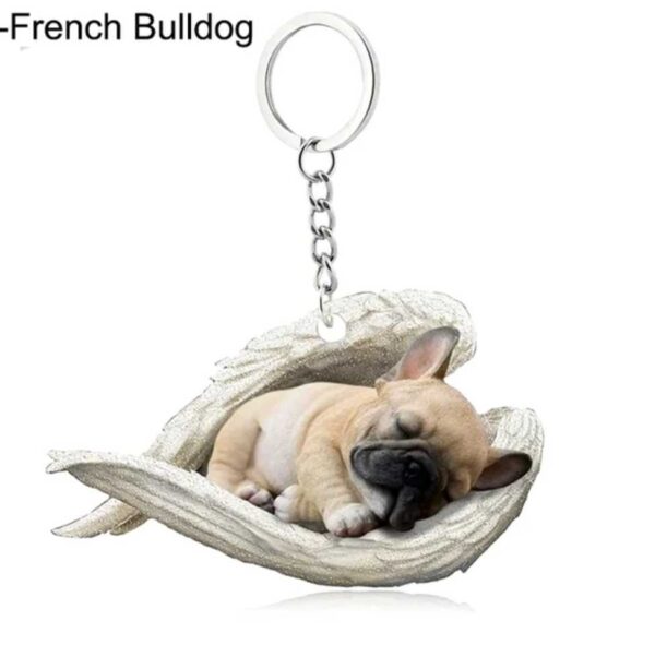 Angel keyring- French bulldog