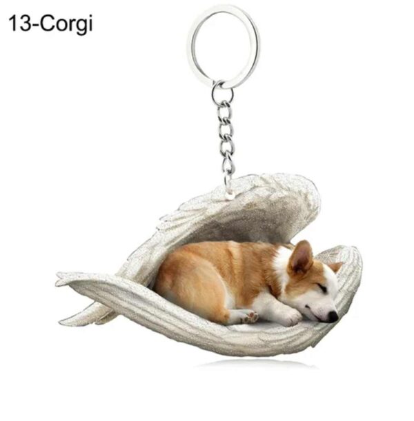 Angel keyring- corgi