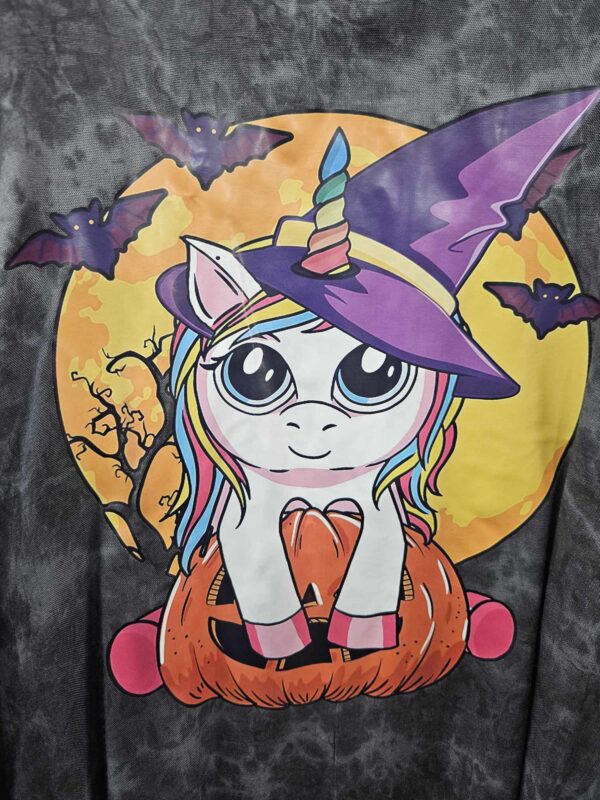 Pumpkin Unicorn - plus size top grey