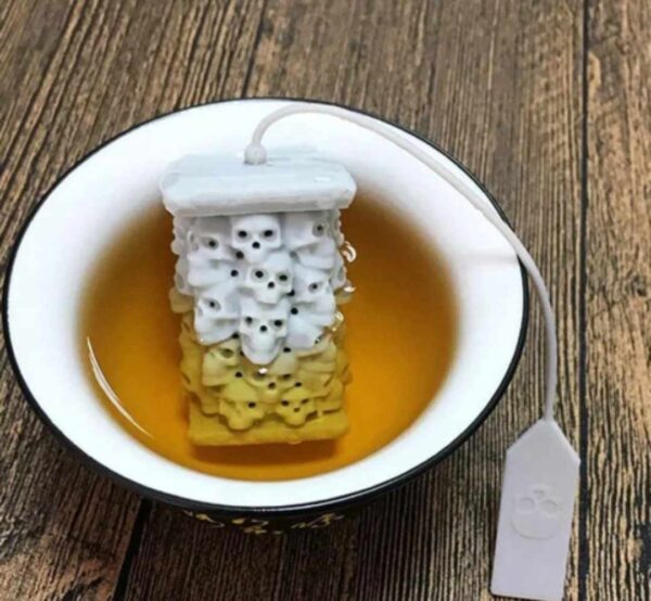 Food grade silicone tea infuser strainer- skull tomb