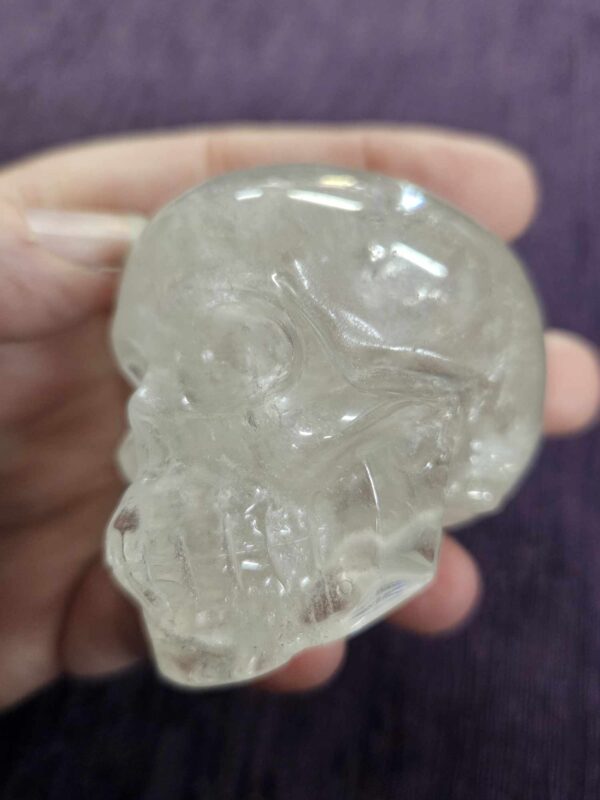 Clear quartz skull