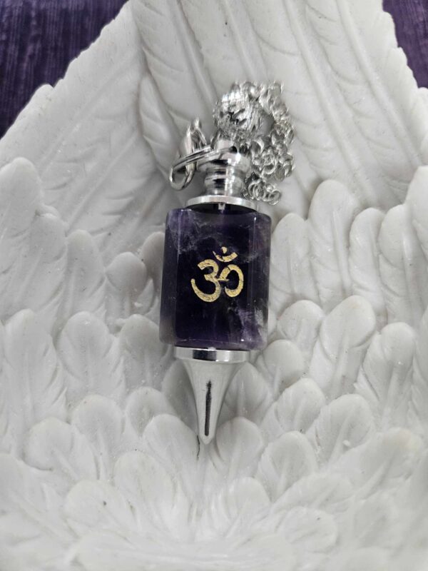 OM amethyst pendulum