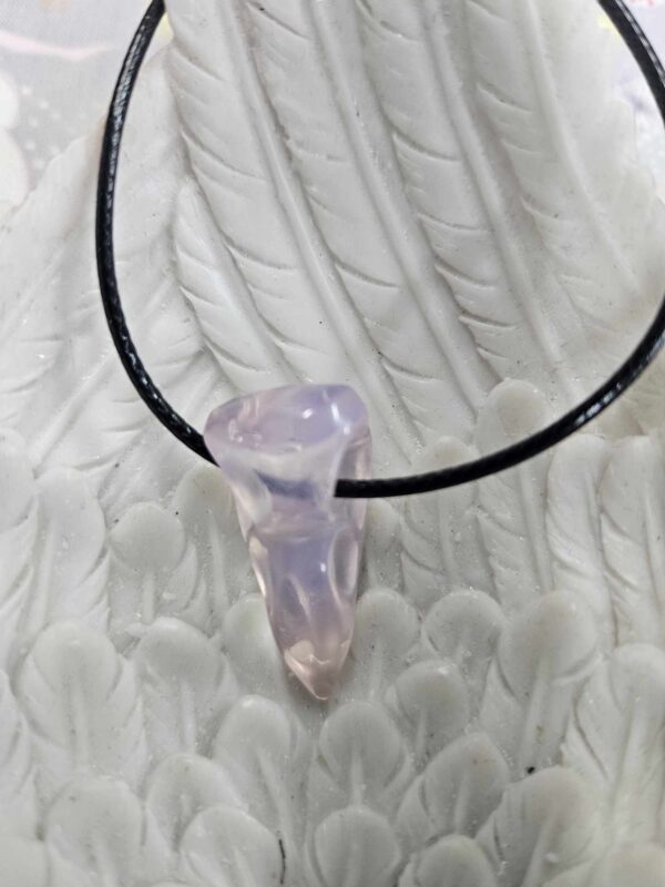 Crystal raven head- pink opalite