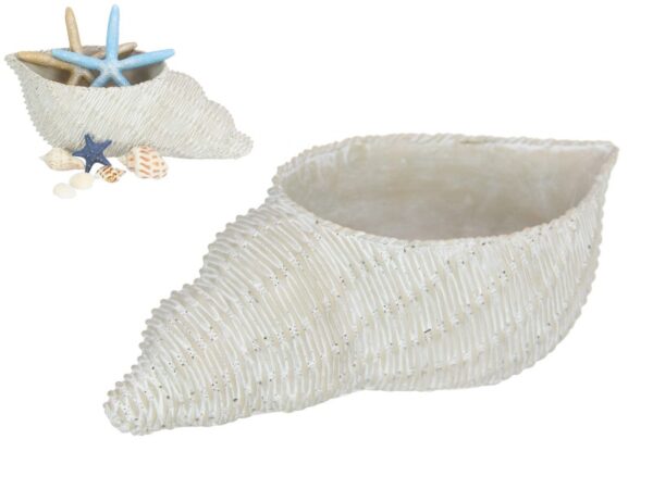 White Wash Beach Décor Shell Bowl - Image 2