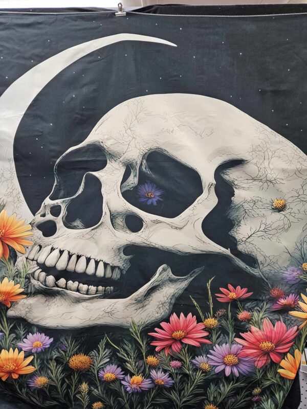 Tapestry- skull and moon - small