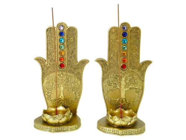 Hamsa chakra incense and candle holder