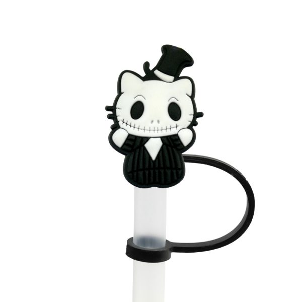 Straw topper set- hello kitty nightmare before christmas (with stainless steel straw and brush)