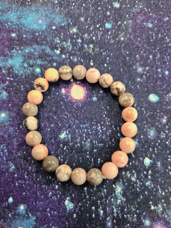 Pink zebra jasper bracelet (bs)