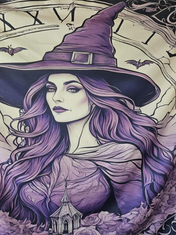 Purple witch tapestry - large